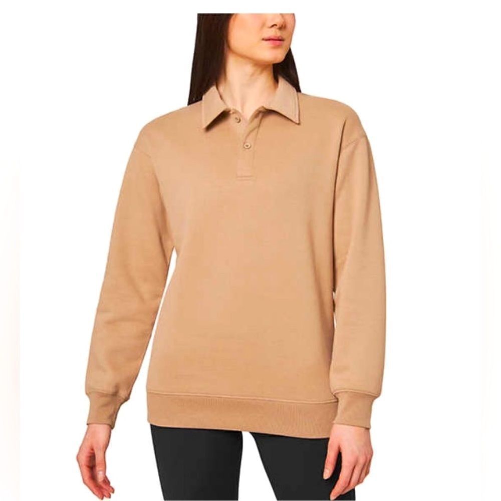 Mondetta Ladies' Collared Fleece Pullover Top